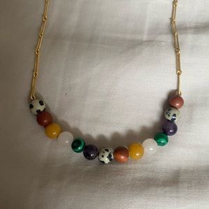 Nordstrom Colorful Beaded Gold necklace